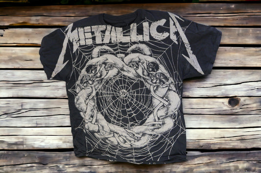 Vintage 1995 Metallica Skull T-Shirt by Pushead - Concert Merchandise