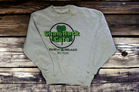 Vintage 80s Dublin Shamrock Café Crewneck Sweatshirt