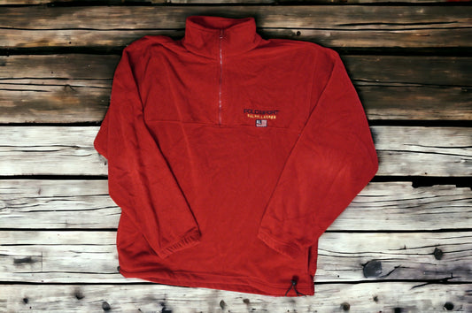 Vintage Polo Sport Ralph Lauren Red Quarter-Zip Fleece Jacket