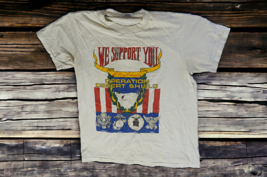 Vintage 1990s Operation Desert Shield Military T-Shirt