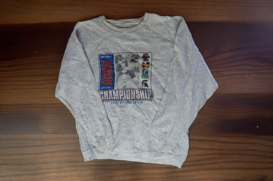 2001 NCAA Division I Hockey Championship T-Shirt XL Mens Grey Long Sleeve