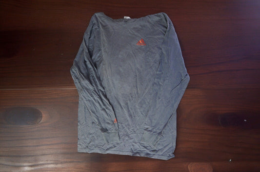 Adidas Logo Long Sleeve T-Shirt L Mens Grey Long Sleeve